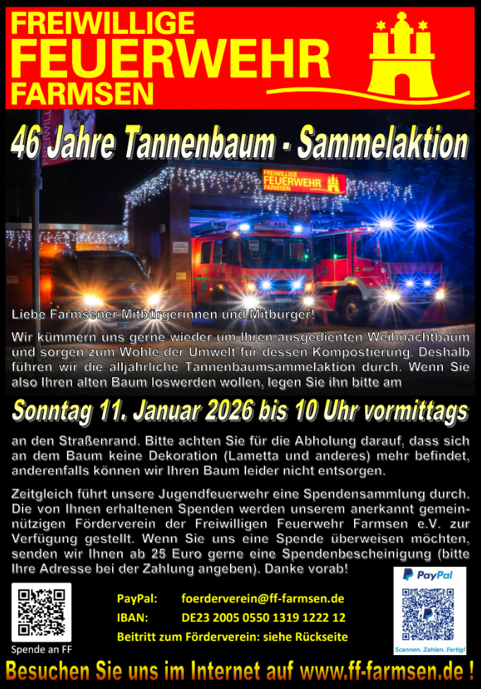 Tannenbaum Sammelaktion